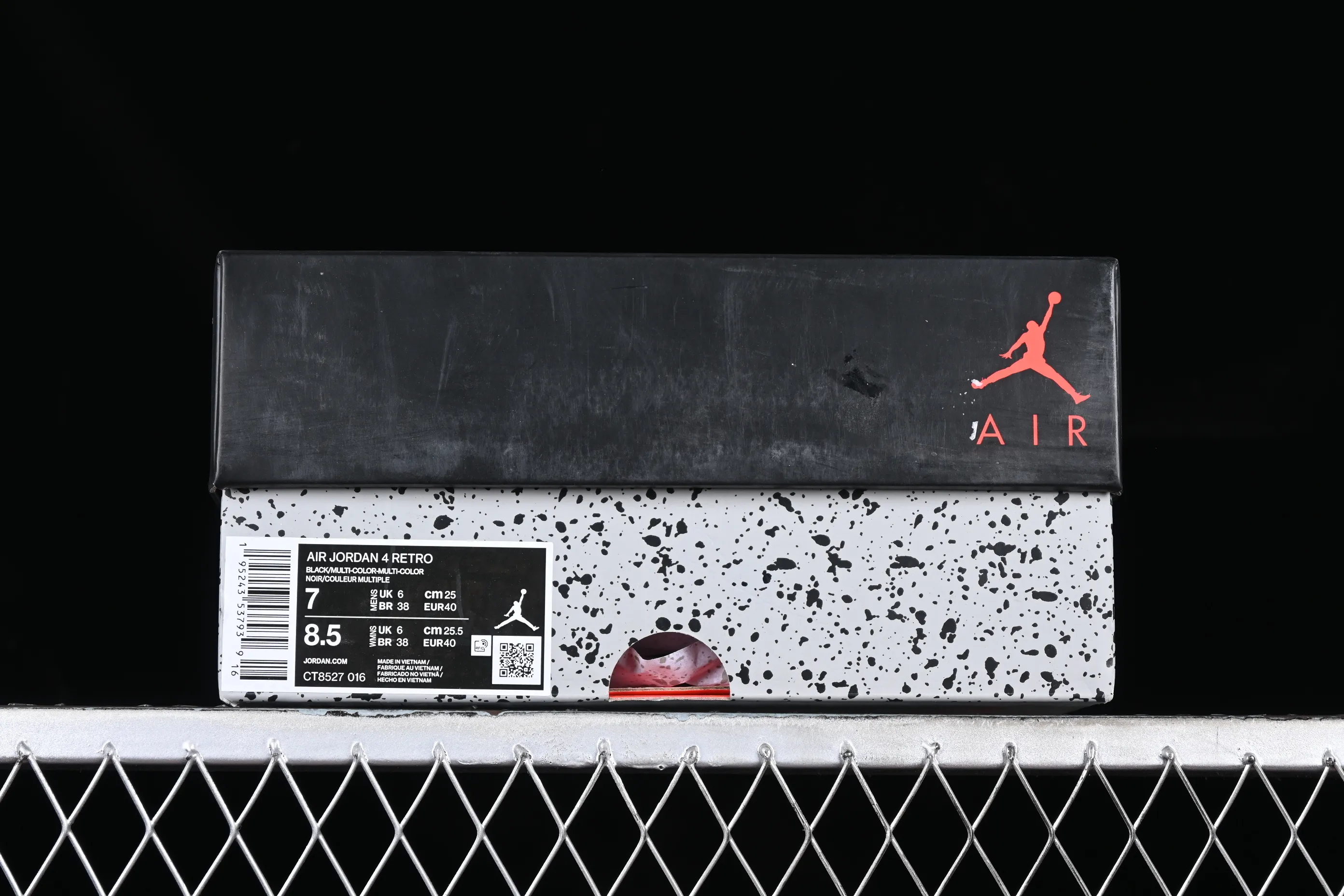 All categories Air Jordan Jordan series basketball shoes Air Jordan 4 GX foreign trade version Air Jordan 4 Retro "University Blue" AJ4 Joe 4 new black and red retro casual sports culture basketball shoes CT8527-016